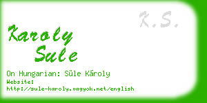 karoly sule business card